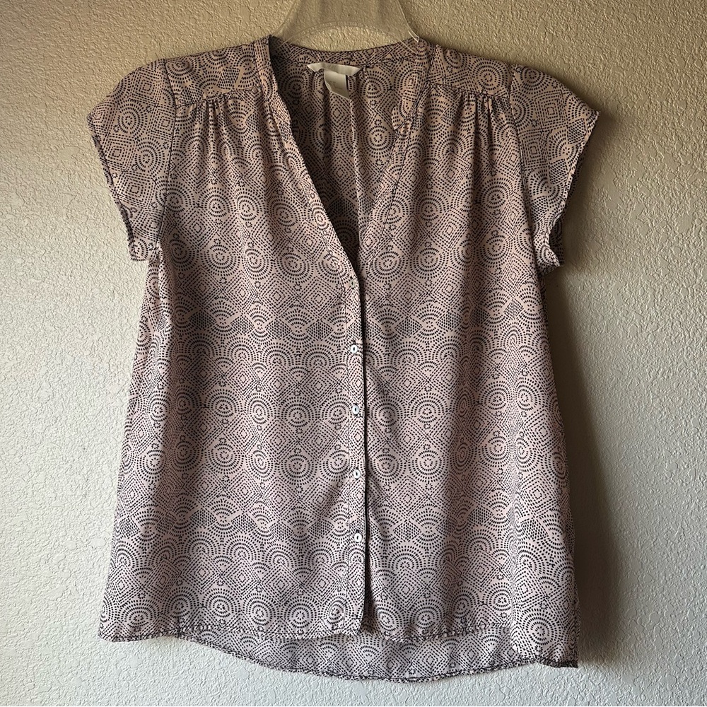 H&M Light Pink Patterned Blouse